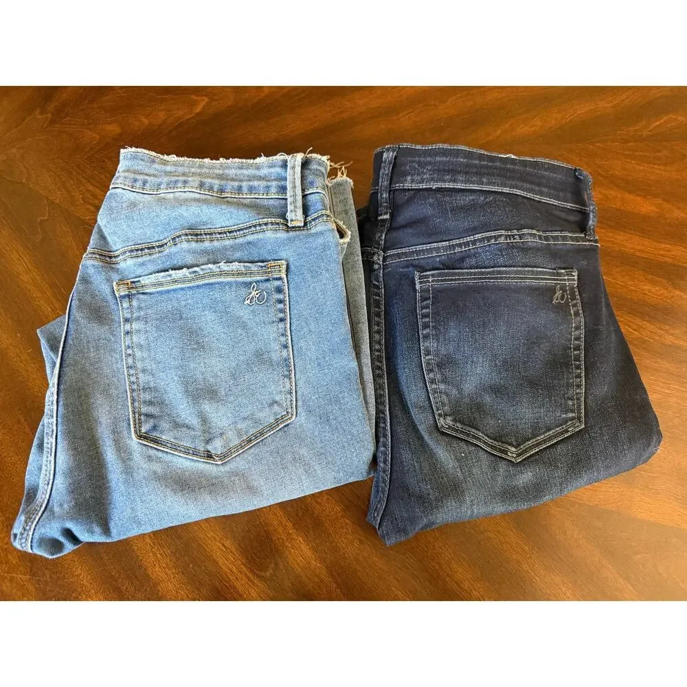 Lot of 2 Sam Edelman The Stiletto High Rise Skinny Jeans 29 Blue Stretch Casual